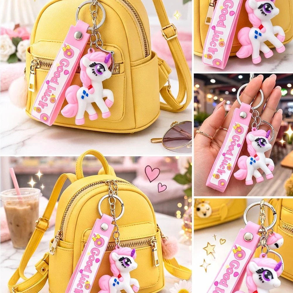 My Little Pony TWINKLESHINE Bag Charm Keychain Cute Pink Strap Charm accessory